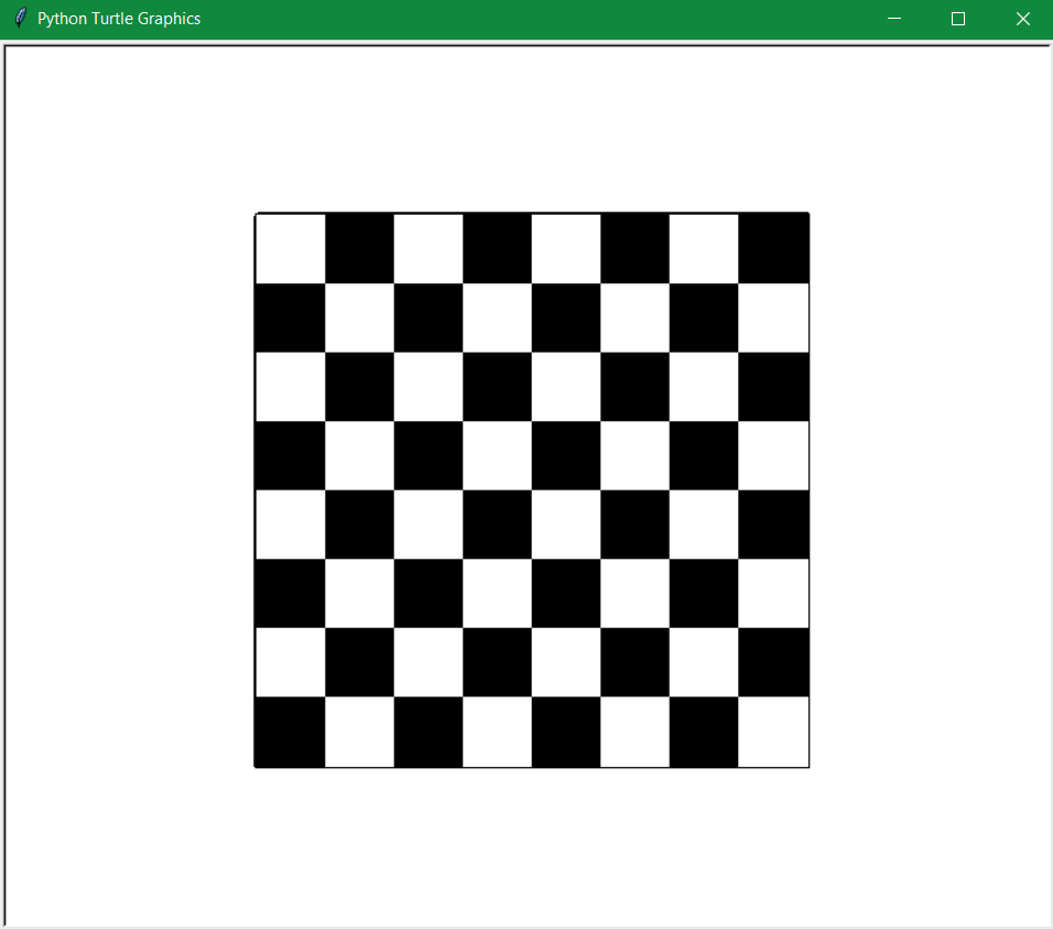 final-output-of-draw-chessboard-in-python
